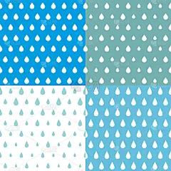 雨滴矢量图案，孩子，季节的雨，插图，可爱的墙纸，背景卡，背景wrap废纸封面-矢量