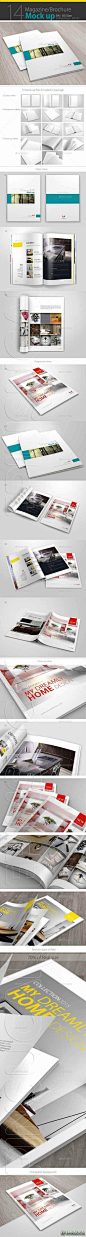 画册效果图 画册设计 画册模板 A4画册杂志展示效果PSD模板