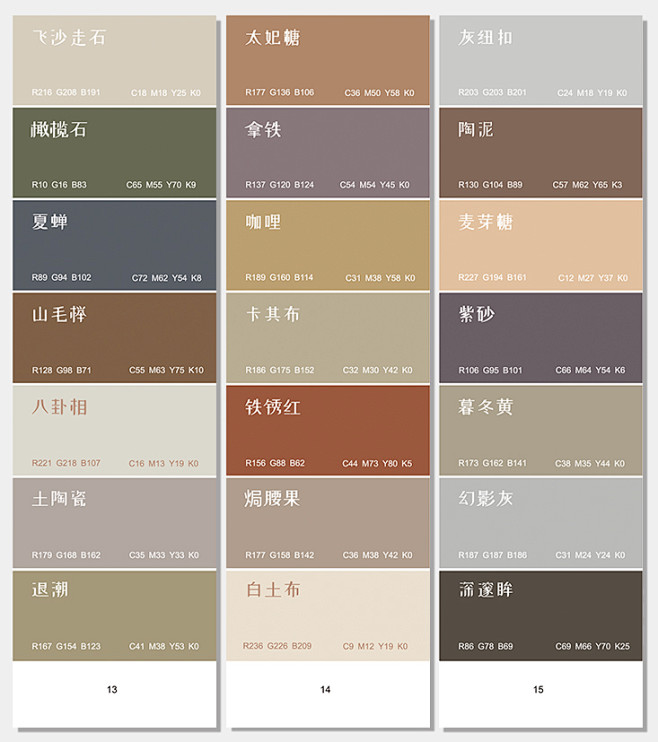 2020莫兰迪色卡国际standard色...