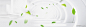 白色叶子背景图banner