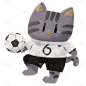 手绘-小猫拟人踢球动物元素3