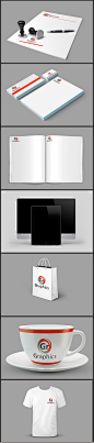 企业VI设计欣赏 国外 名片 全套VI识别系统 画册 显示器 手提袋 杯子 T恤 模板 素材 下载