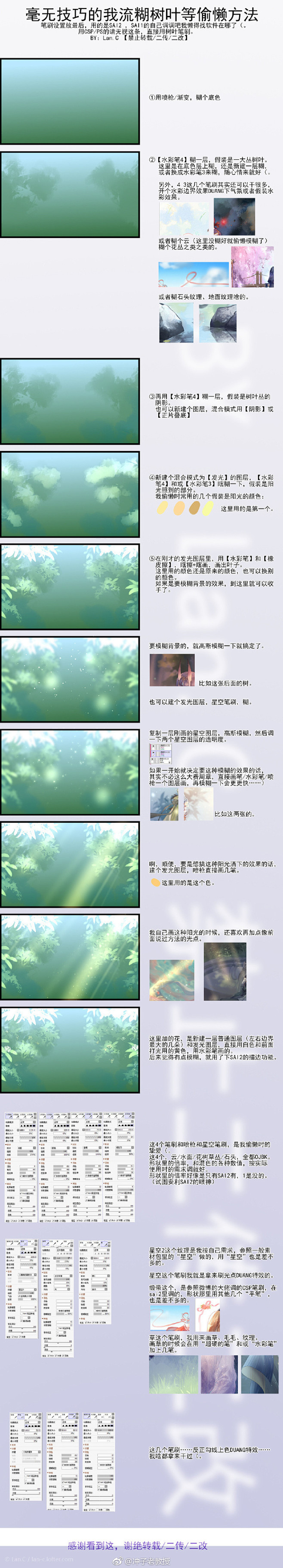 #我流偷懒画法# 做给**参考的，SAI...