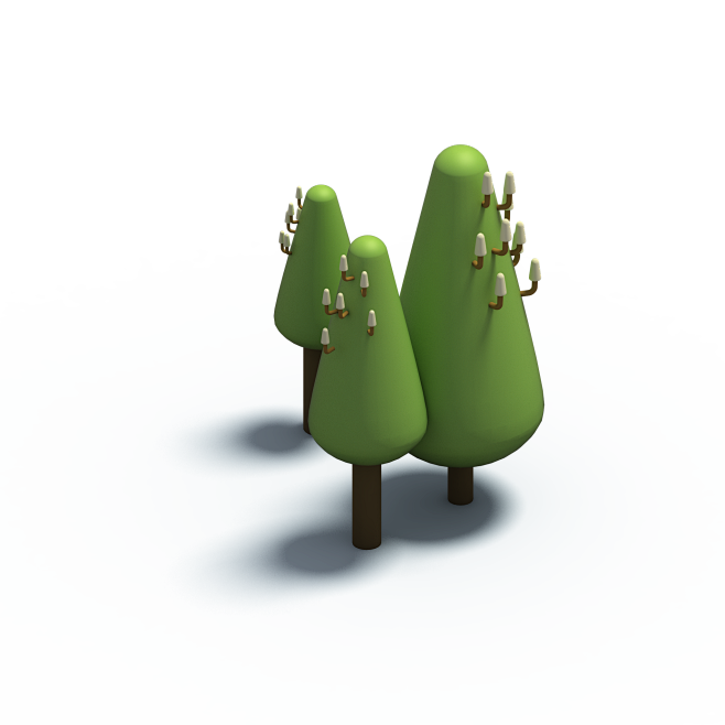 C4D树木与植物3D立体模型