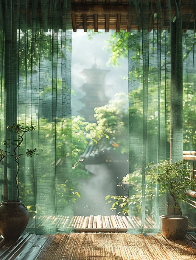 纱幔，庭院，古风_5_花小妮_来自小红书...