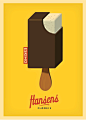 Hansen’s 冰淇淋 復古風格插畫海報 : Illustration by Mads Berg | Website