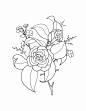 Botanical Rose Painting : Botanical Painting converted to a digital file 