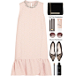 A fashion look from July 2015 featuring pink mini dress, butterfly shoes and jimmy choo purses. Browse and shop related looks.
