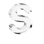 透明玻璃3D立体反射水晶棱镜英文字母数字符号设计素材_PNG