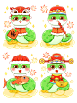 蛇年卡通IP可爱插画元素PSD模板(37)