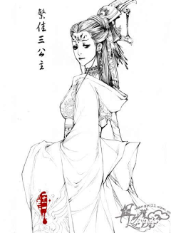 浮世安尘采集到古风线稿