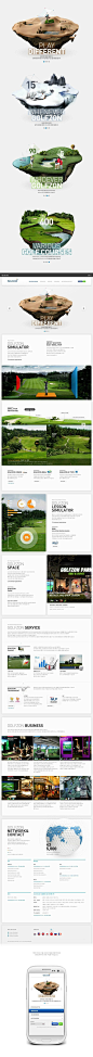 GolfZone Global Website Design by Plus X, via Behance:
