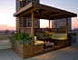 Not a personal fan of for a rooftop garden but would be nice in the corner of a backyard or running along the perimeter. (Shade Cabanas in the Sky | Chicago Specialty Gardens)