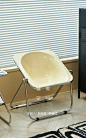 中古折叠椅北欧简约网红ins家用透明椅子小户型设计师奶茶店餐椅-淘宝网