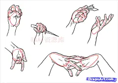 动漫人物质感手的绘画参考
