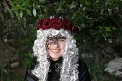 华丽的假面舞风格的巴洛克妇女