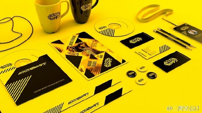【黄色视觉概念的品牌形象VI《DJ Go...