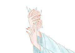 手持花古风元素  - 源文件下载【酷图网】手持花,古风手,元素,素材,手势,花朵,