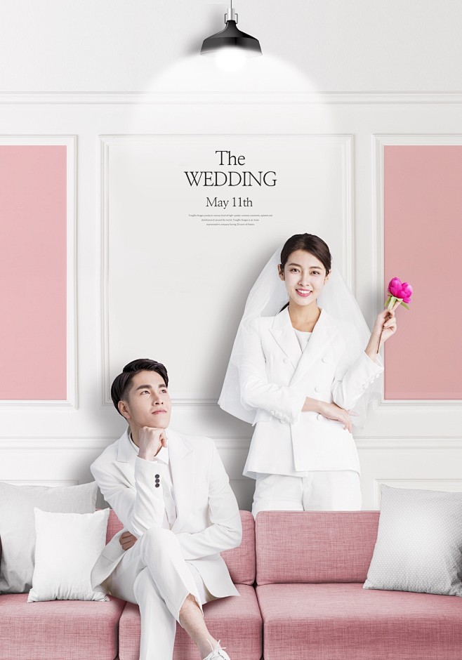情人节影楼宣传单韩式婚纱摄影海报促销广告...