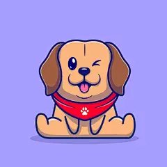 拉布拉多犬插画矢量图设计素材
