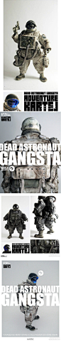 ThreeA设计师Ashley Wood 公开了新作“Dead Astronaut Gangsta”（死亡太空黑帮）情报图及其产品细节，一贯的3A风格。