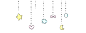 可爱卡通星星流苏爱心吊坠图片照片装饰美化PNG免扣透明素材
