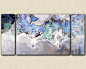 "Out of the Blue" Large modern art canvas print from abstract art by FinnellFineArt, $375.00: 