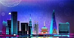 上海进口博览会海报图片png免抠元素扁平/几何背景装饰免扣图片