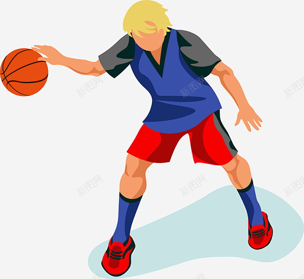 卡通打篮球健身运动员 免费下载 页面网页...