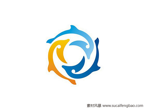 海豚标志设计LOGO设计欣赏