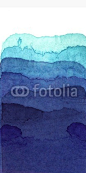Photo: 水彩による青の抽象画 © kenji hoshi #28671018