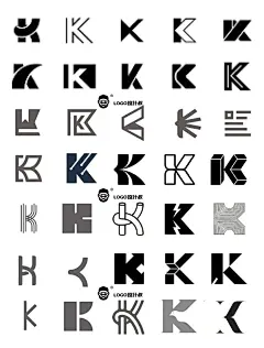灵感采集300个字母K元素图形logo设计分享_6_设计叔logo设计_来自小红书网页版-花瓣网