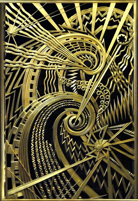 Art Deco Metal Gold ...