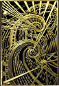 Art Deco Metal Gold Fractal: 