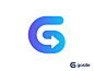 G + Arrow logo concept for business software