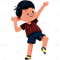 手绘-儿童元素人物插画-男孩4