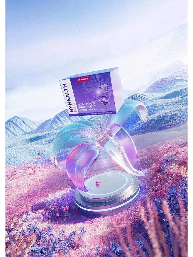 C4D|超现实场景练习 汤臣倍健益生菌视...