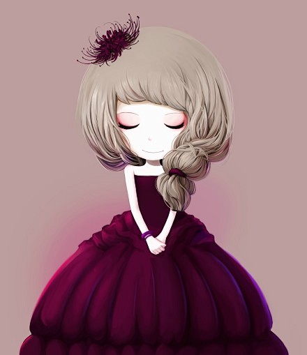  #插画# #治愈系# 花花姑娘-桑诶姆