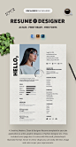 cariculam vita Creative Resume CV cv design CV template designer fressh resume minimal portfolio Resume