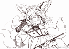 猫猫无语采集到线稿