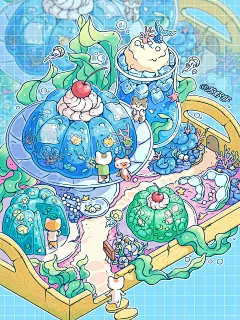 插画合集 | 一些画起来很治愈的微缩小场景