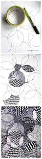 DIY: super-easy zentangle drawing project