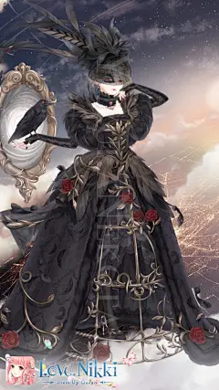 欧服 奇迹暖暖 黑乌鸦