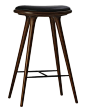 High Stool By Mater  Contemporary, Leather, Stool by Twentieth