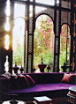 Peace and harmony gather in the room courtesy of Moroccan style screens...: