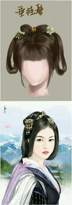 古代发型-花瓣网|陪你做生活的设计师 | 可拖动