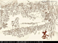 采茶线稿
