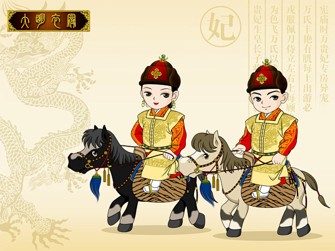 Q版《大明衣冠图志》--明代服饰漫画图解之十四皇帝衮冕和文武官祭服
