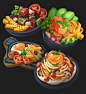 2D cartoon Digital Art  Drawing  Food  gameart Icon props stylized