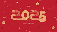 2025蛇年新年除夕春节创意海报贺卡插画封面背景展板ai设计素材-淘宝网
